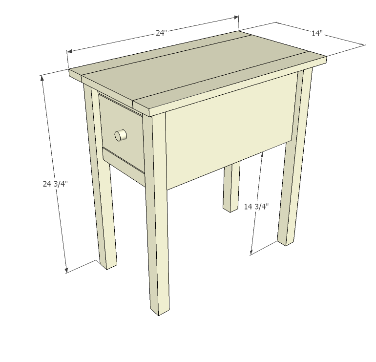 End Table Dimensions PDF Woodworking